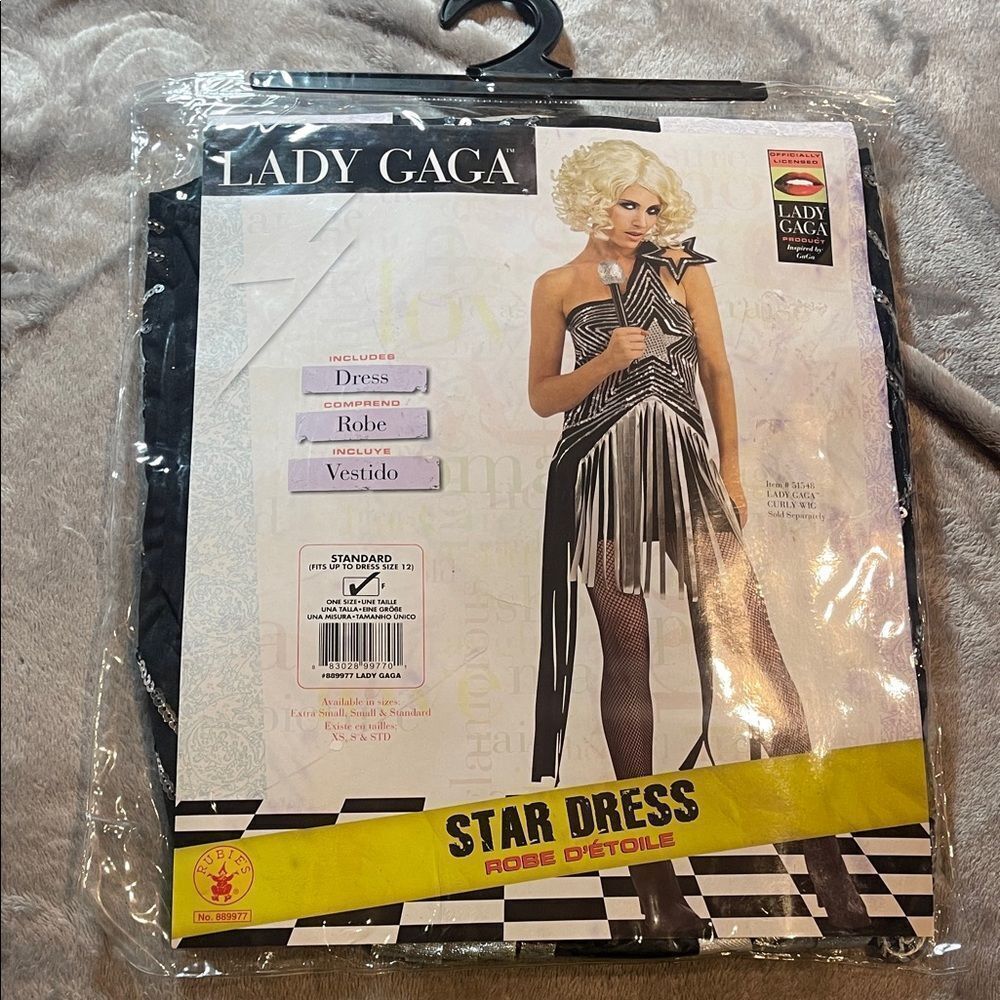 Lady Gaga Star Dress Costume NEw